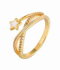 Bling start gold ring
