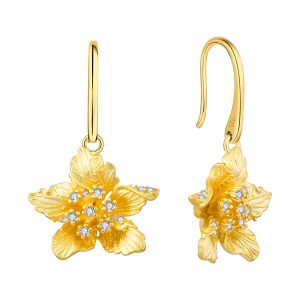 14K Flower Gold Earrings
