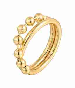 Gold hoop rings