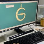 3D CAD rendering of a custom jewelry piece