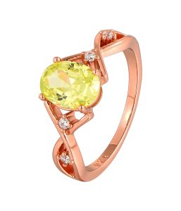 gold vermeil yellow gemstones rings SR12632H