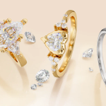 moissanite engagement ring close-up