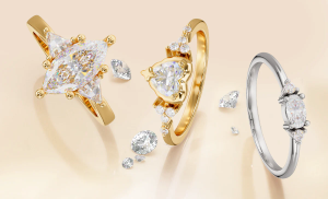 moissanite engagement ring close-up