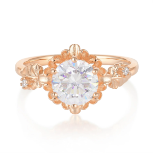Moissanite engagement rings for couple