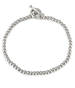 A stylish bracelet featuring a decorative toggle clasp, one of the most popular types of bracelet clasps.
