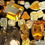 Yellow gemstones in assorted cuts