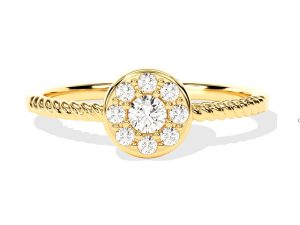 Round cubic zirconia ring as an affordable and stylish diamond alternative