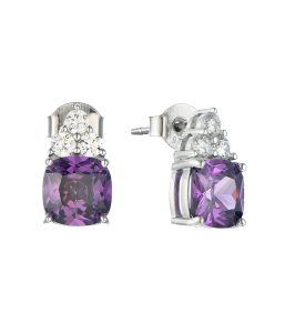 Deep purple zircon earrings SE10727A