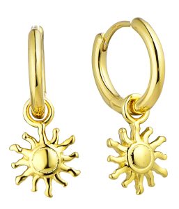 Gold vermeil jewelry earring hoops Manufacturer se07003l
