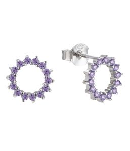 Purple zircon earrings