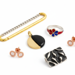 Jewelry coloring methods including PVD coating, enameling, electroplating, e-coating, and oxidization