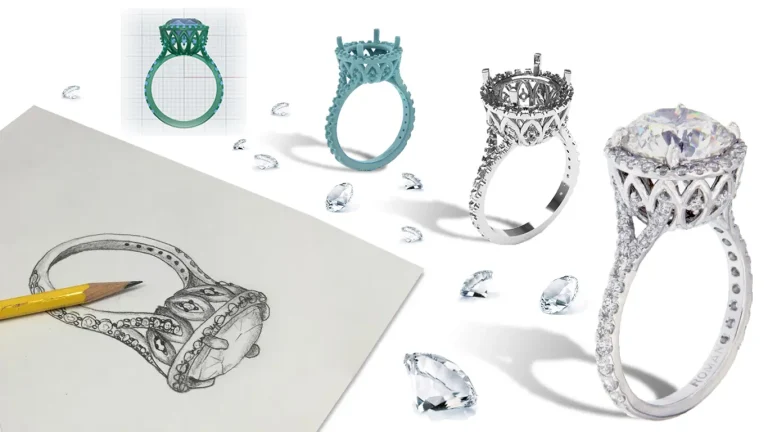 Custom jewelry design from concept to finished jewelry