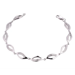 Silver chain bracelet BR01073A