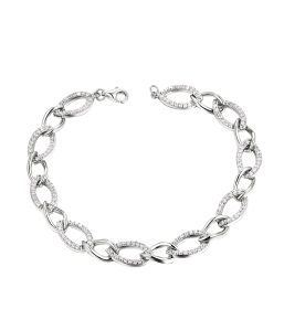 Silver chain bracelet BR01099B