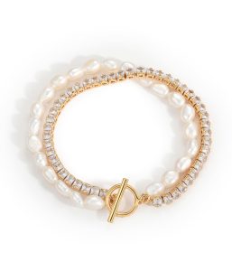 Wholesales custom jewelry made pearl diamond bracelects br01930a