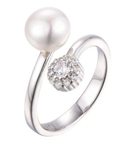 Wholesales custom jewelry made pearl diamond ringts sr07032c