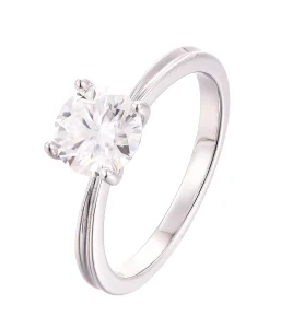 925 sterling silver engagement ring solitaire moissanite SR12342A