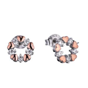 Rhodium Plated Sterling Silver Earrings Wholesales SE03946B
