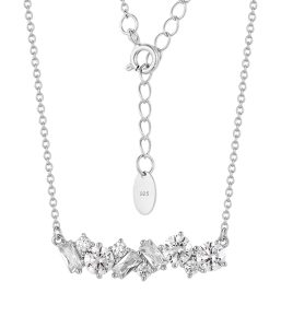 Rhodium Plated Sterling Silver Necklaces Wholesales NC15610A