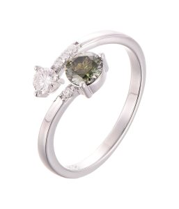 Rhodium Plated Sterling Silver Rings Wholesales ML06875K