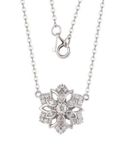 Rhodium Plated Sterling Silver necklaces Wholesales NC15782A
