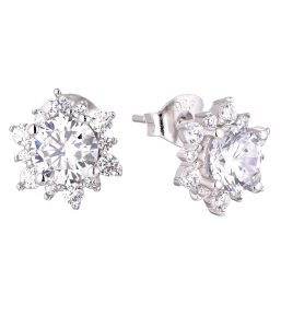 Rhodium Plated Sterling Silver studs Wholesales SE06779A