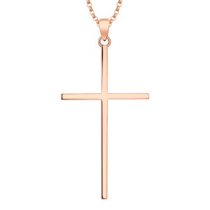 Rose Gold Cross Necklace SP06679C