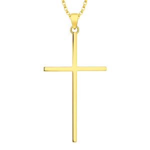 Yellow Gold Cross Necklace SP06679B