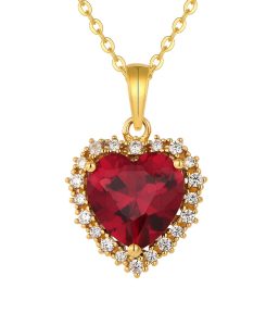 gartnet heart shape ruby engagement ring jewelry