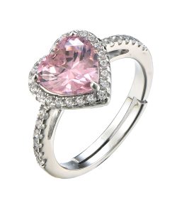rose-quartz-heart-shape ruby engagement ring jewelry ML06632G
