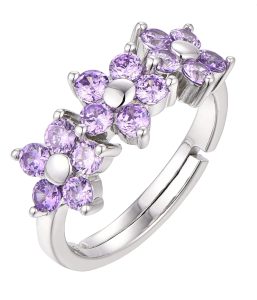 Types of silver 925 silver purple stone rings wholesales sr10170a