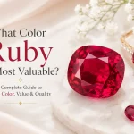 Deep red ruby gemstones showing the most valuable ruby color and quality