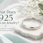 925 sterling silver ring showing 925 hallmark on jewelry