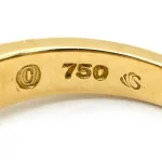 750 and 18K stamps inside a gold jewelry ring